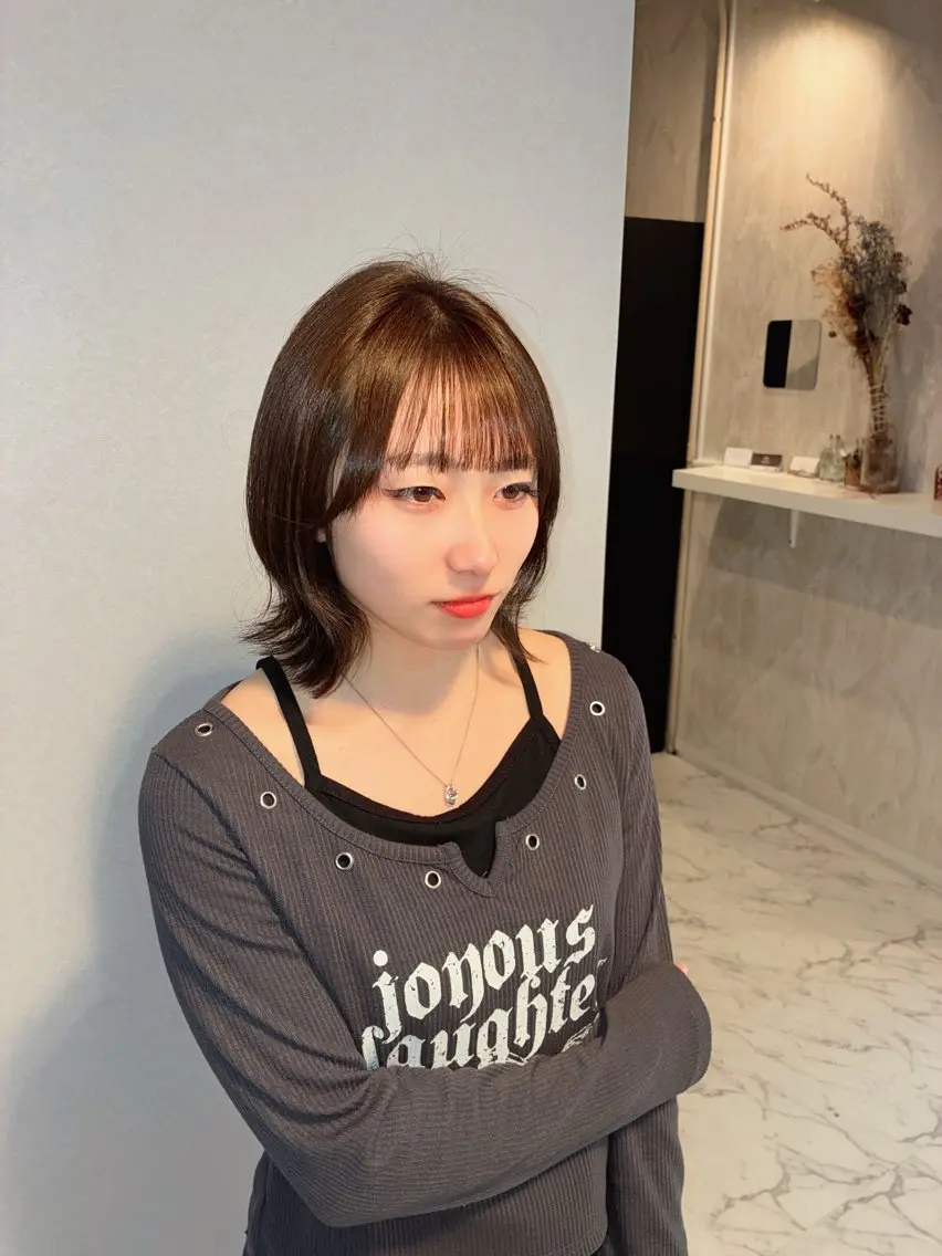 カラー ベージュカラー 透明感カラー ヘーゼル ハナダ メイのヘアスタイル