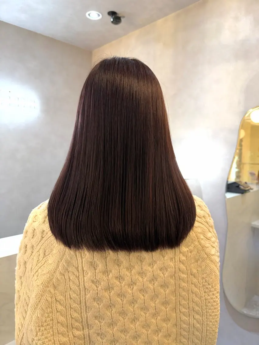 セミロング カラー カット ヘアカラー トリートメント 🎀髪質改善/艶髪/ 艶カラー🎀浅田涼風のヘアスタイル