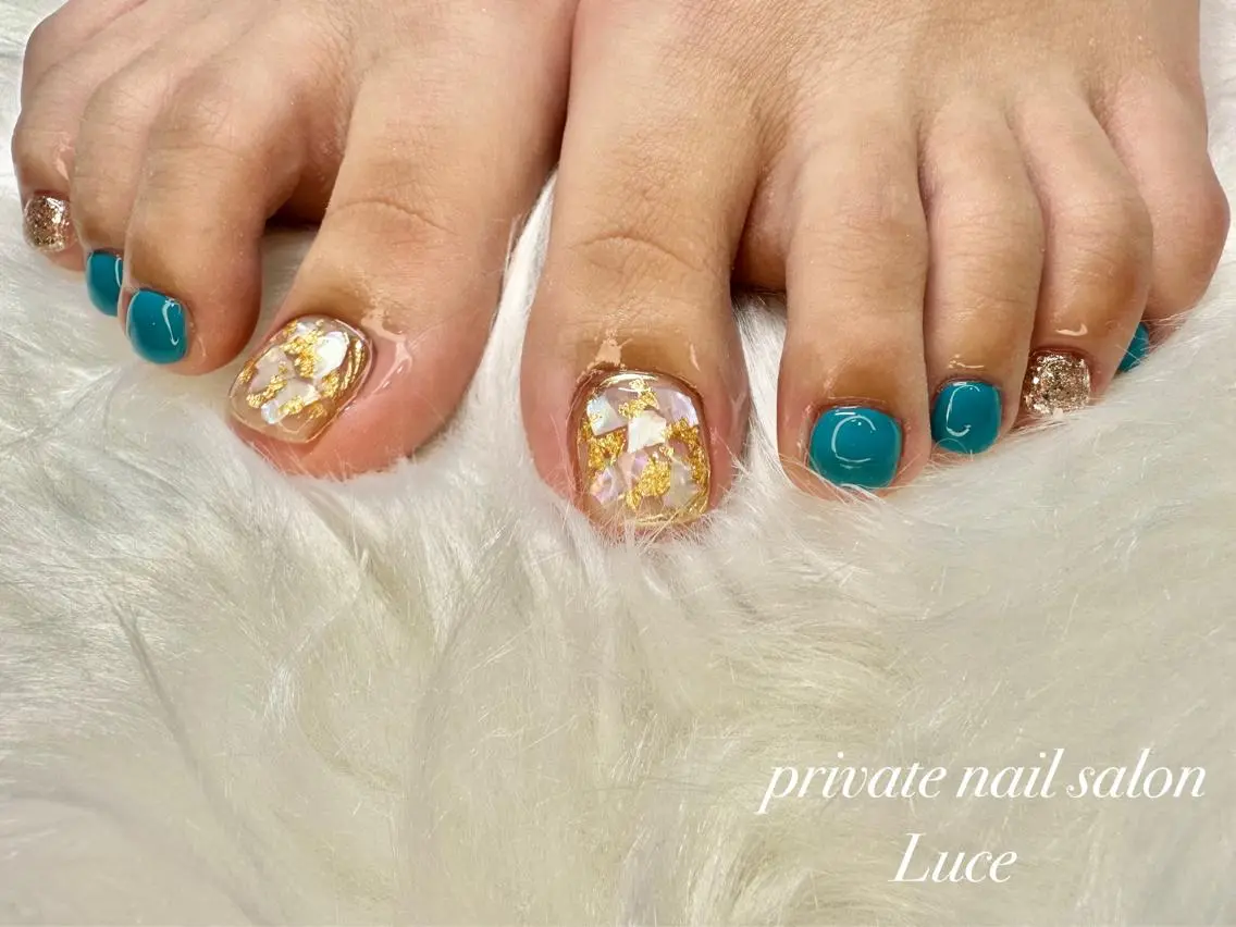 ネイル フットネイル nailsalon Luce🕊️のネイルデザイン