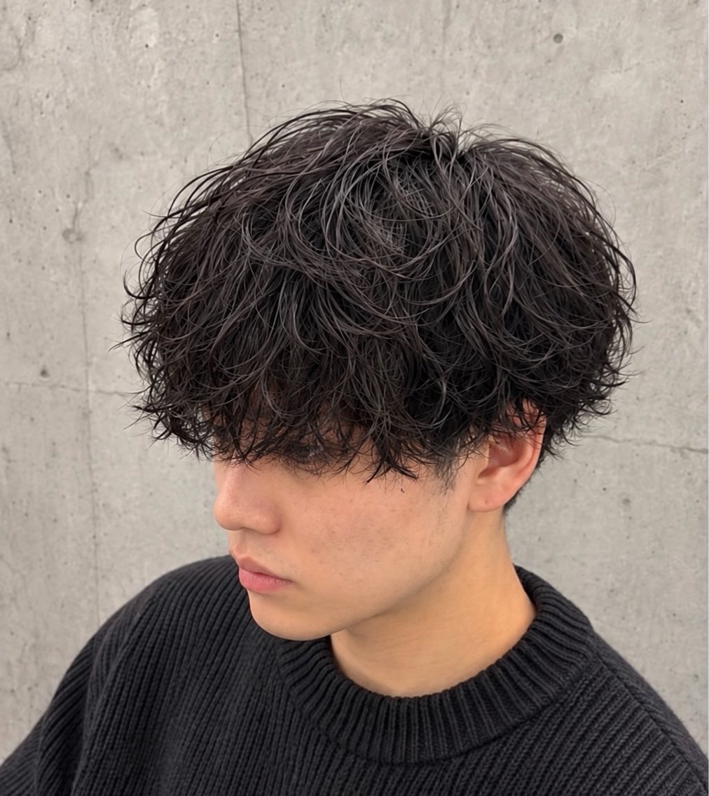 パーマ メンズ カット パーマ シャドウ/ニュアンス パーマ 惇のヘアスタイル