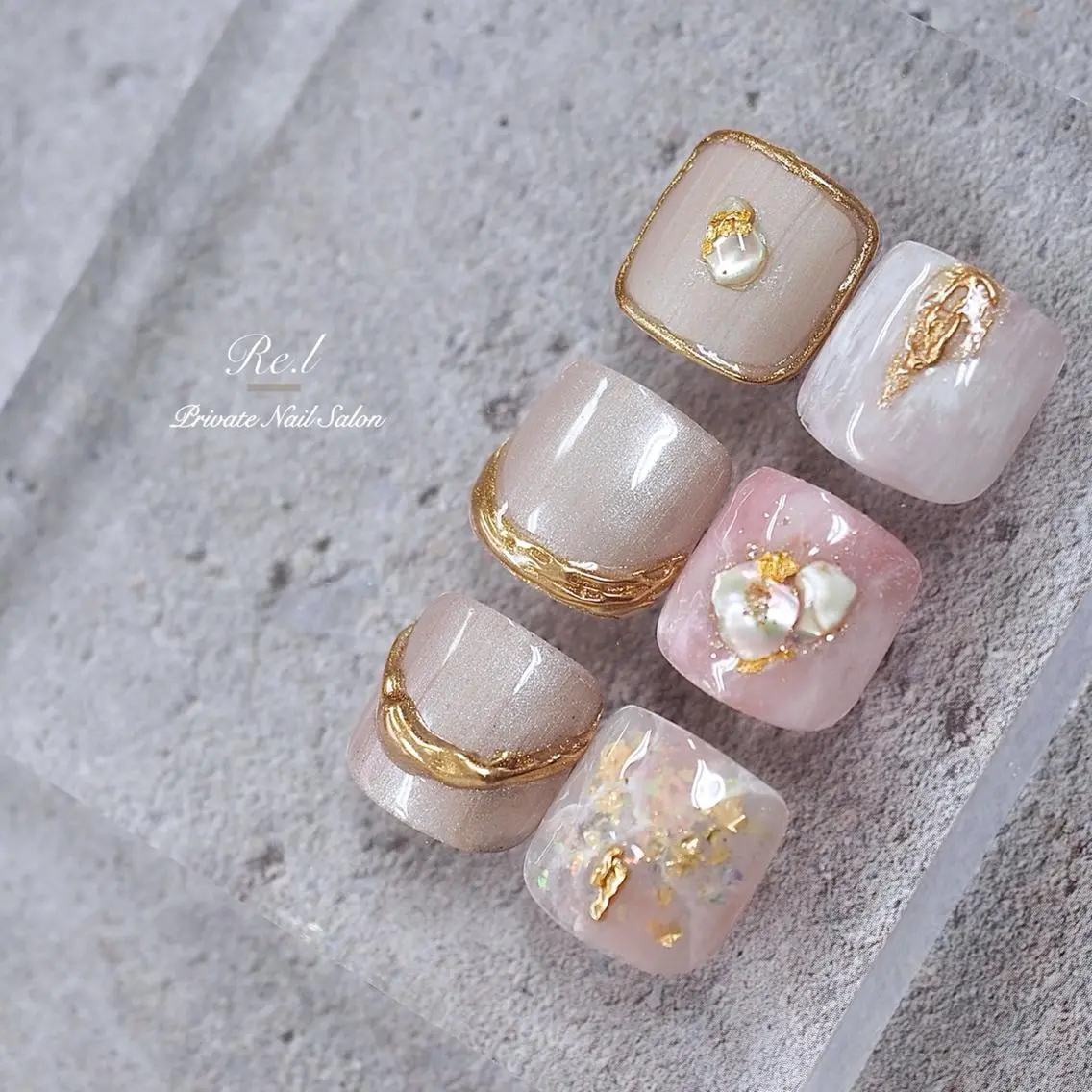 ネイル フットネイル ニュアンスネイル モチの良さ◉ フィルインネイル♡のネイルデザイン