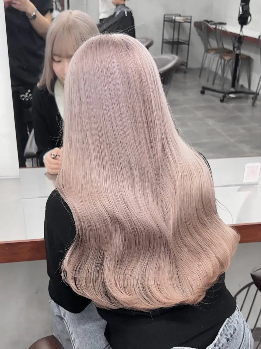 ロング カラー ベージュカラー ブリーチ ケアブリーチ 透明感カラー デザインカラー カット ヘアカラー トリートメント ブリーチ ハイトーン 特化🌈フジタハルキのヘアスタイル
