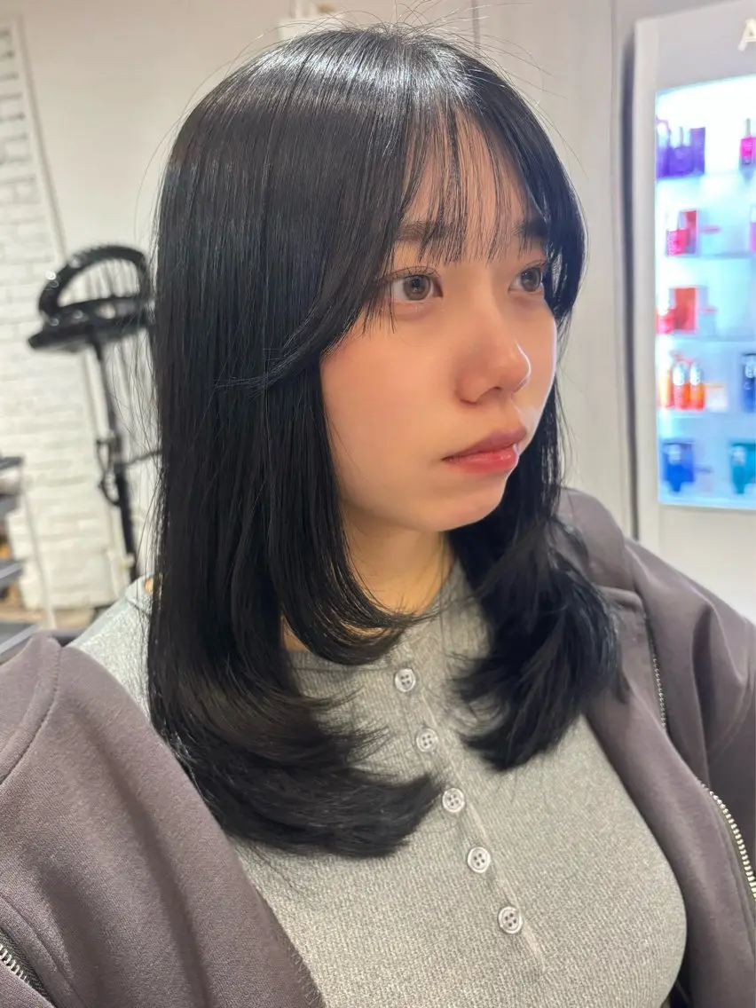 ロング レイヤーカット カット ヘアカラー トリートメント 札幌クロスパーマ /🎀柴田ひな🎀のヘアスタイル
