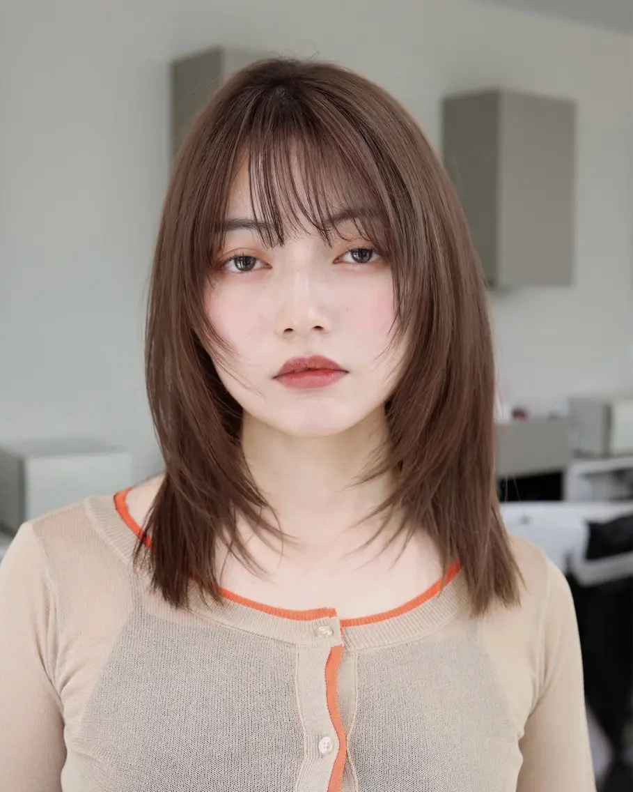 ミディアム カラー カット ヘアカラー トリートメント manami/ ハッシュレイヤーのヘアスタイル