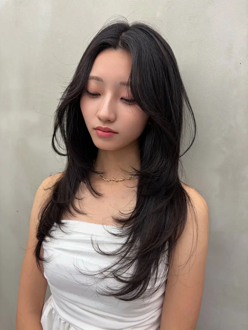 ロング カット ヘアカラー トリートメント ✨縮毛矯正✨レイヤー ホウダカズヒロのヘアスタイル