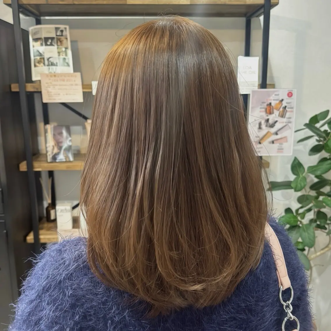 ミディアム カラー カット ヘアカラー トリートメント 3tuba Naho /艶髪/タッセルボブのヘアスタイル