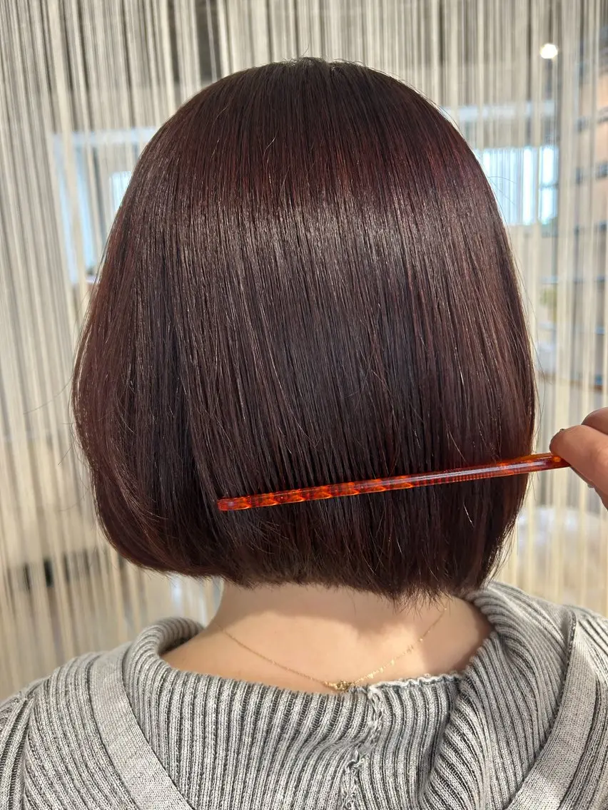 ショート カラー ブリーチ ブラウンカラー ブリーチなしカラー ピンクカラー ピンクブラウン カット ヘアカラー トリートメント なつき/艶ピンク/ girly hairのヘアスタイル