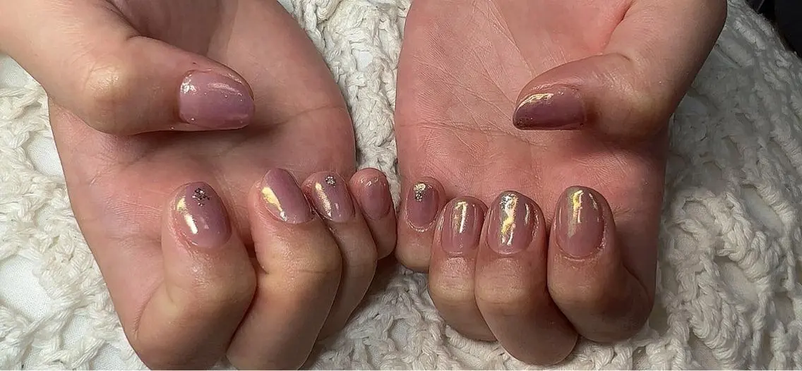 ネイル ミラーネイル シンプルネイル Mimi Nailのネイルデザイン