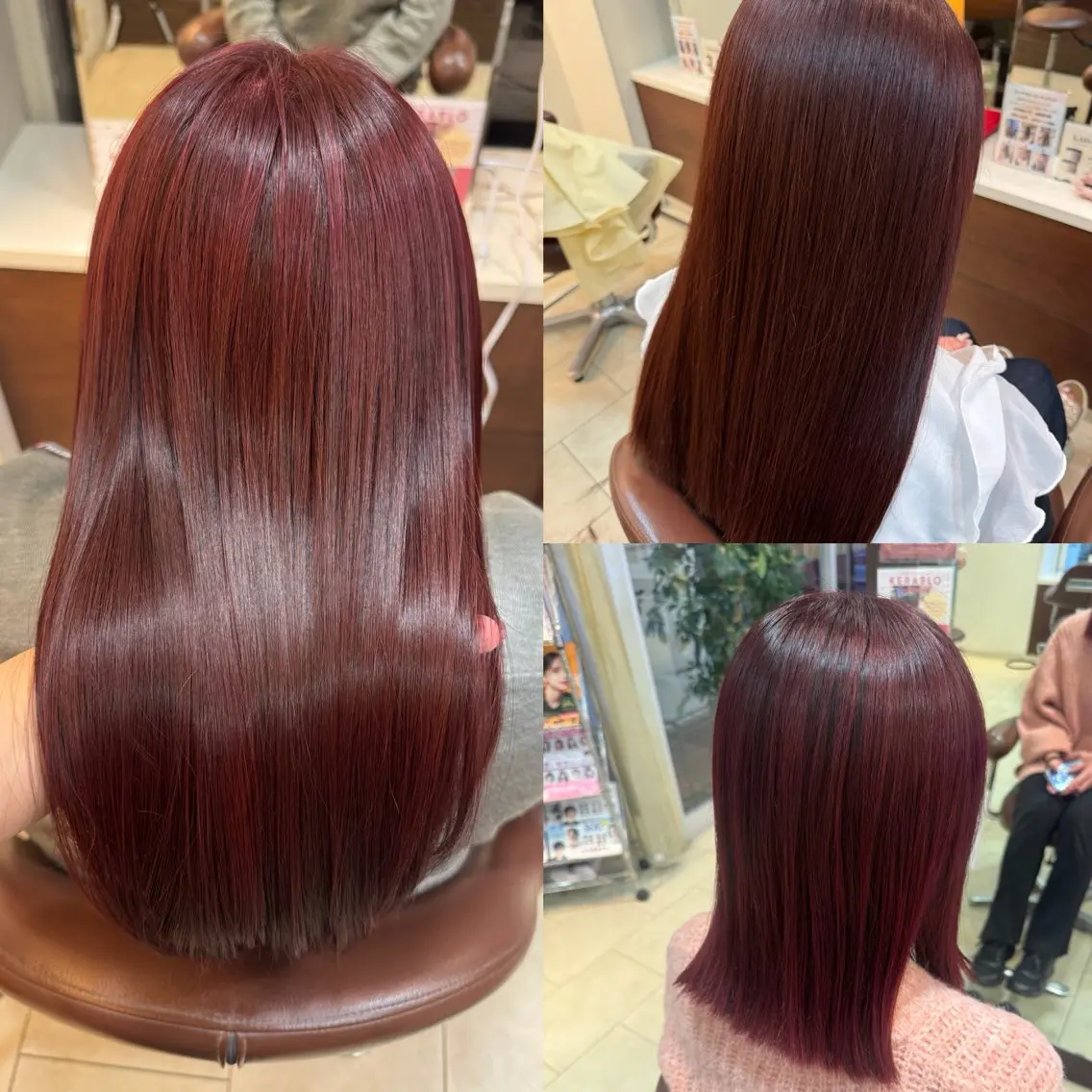ロング カラー ヘアカラー トリートメント 🍒暖色カラー🍒 ✨髪質改善✨西村亜弥のヘアスタイル