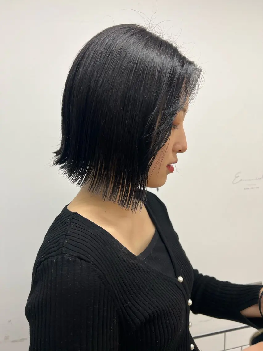 ショート 切りっぱなしボブ ボブ 奥田 葵のヘアスタイル