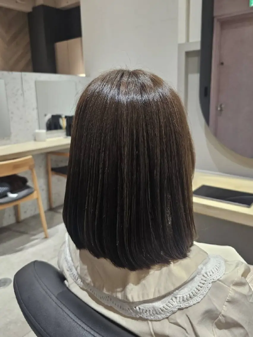 ミディアム カラー ベージュカラー オリーブベージュ カット ヘアカラー トリートメント 🍀☘️阿部 誉叶☘️🍀のヘアスタイル