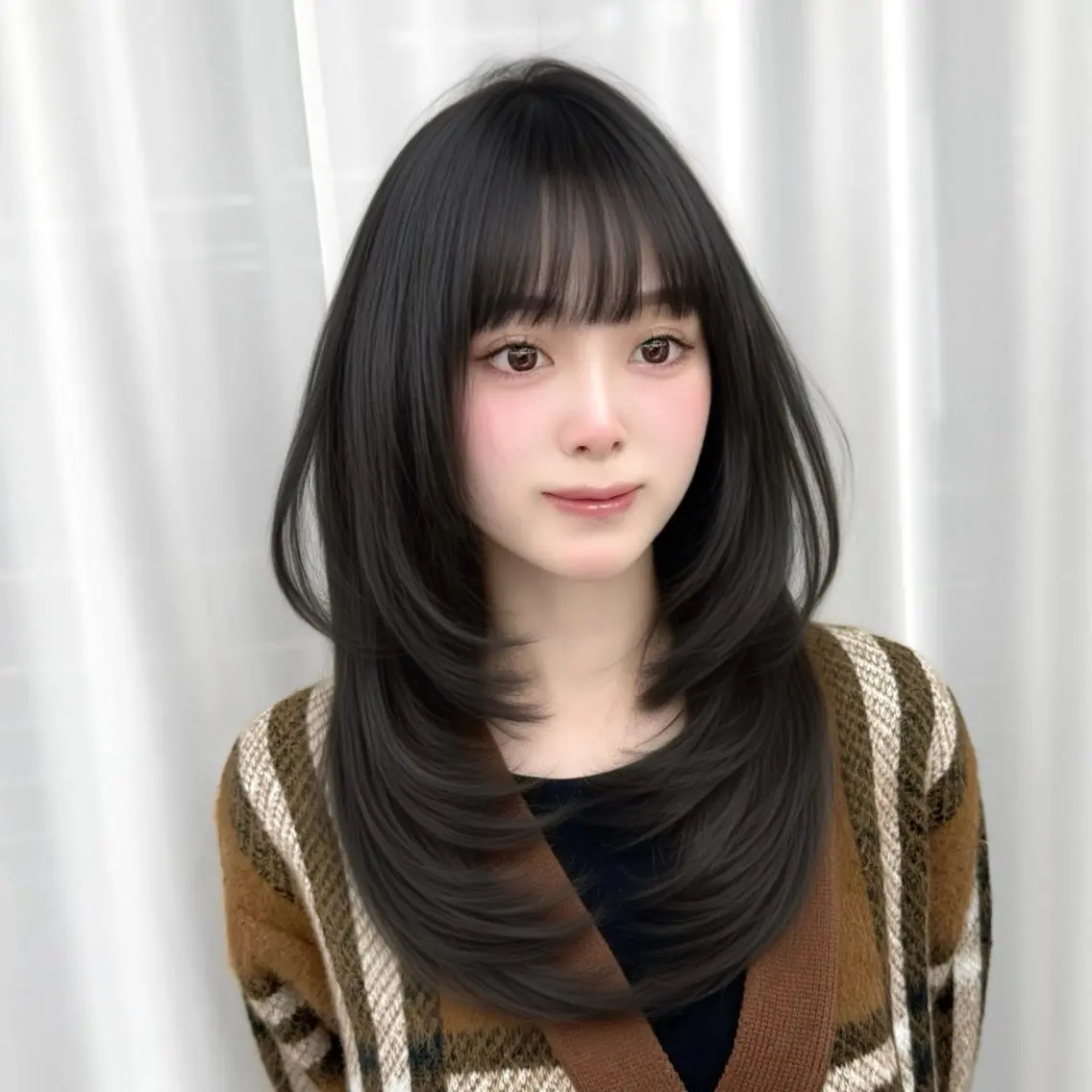 ロング カラー くびれヘア 髪質改善 韓国風ヘア レイヤーカット 似合わせカット カット ヘアカラー トリートメント 韓国ヘア🇰🇷× 髪質改善🫧テルのヘアスタイル