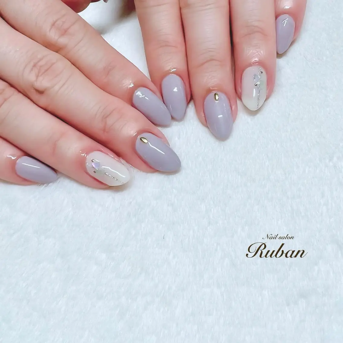 ネイル 春ネイル ブライダルネイル Nail salon Rubanのネイルデザイン