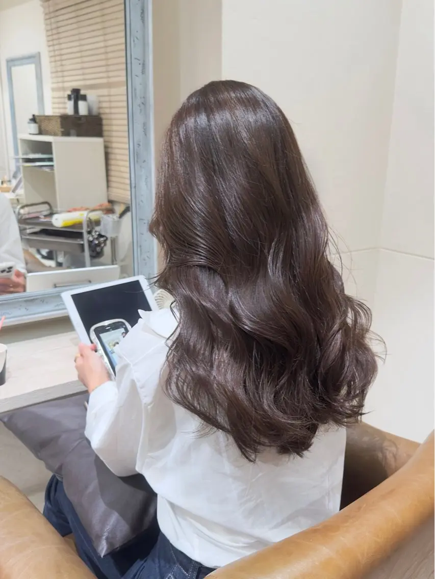 セミロング 韓国風ヘア レイヤーカット× 髪質改善カラー　片山のヘアスタイル