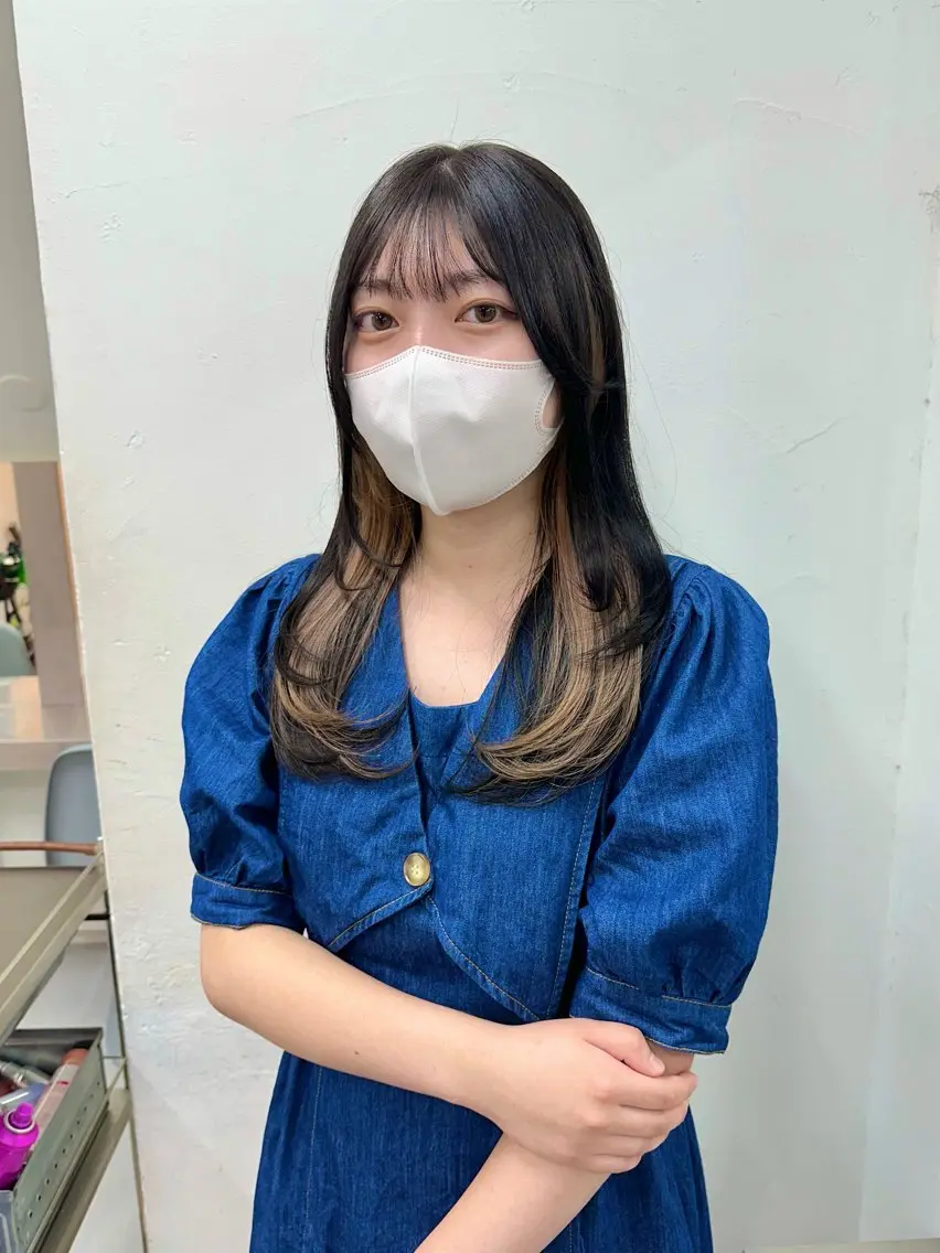 ロング カラー ベージュカラー インナーカラー レイヤーカット カット ヘアカラー トリートメント インナーカラー/レイ ヤーカット♡/マキシのヘアスタイル