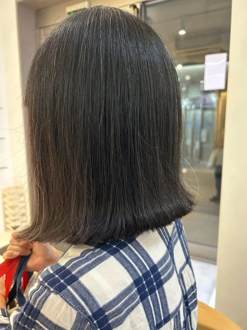ミディアム 外ハネヘア 玉田 千智のヘアスタイル