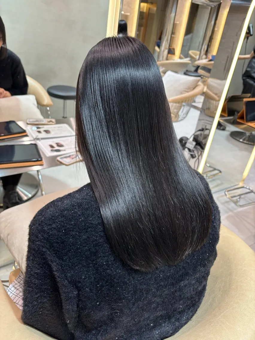 ロング カット ヘアカラー 縮毛矯正 トリートメント ✵髪質改善 レイヤー 佐藤琉好✵のヘアスタイル