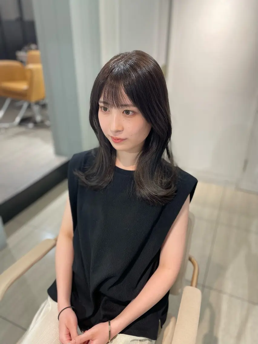 【🫧髪質改善メニュー🫧】カット+髪質改善カラー+プレミアムトリートメントの写真