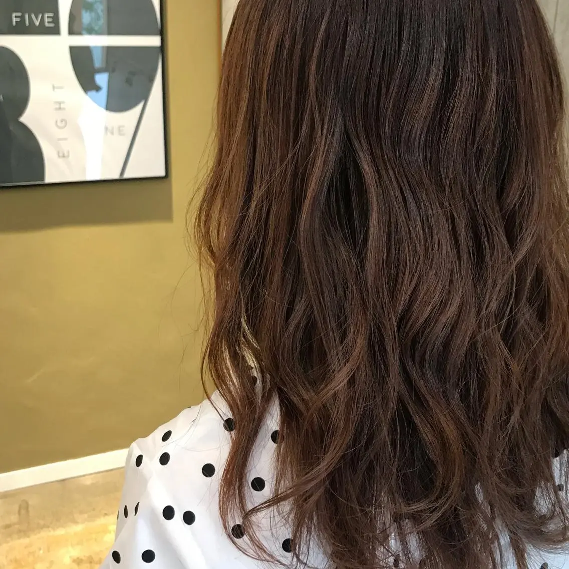セミロング kiyono ⭐︎ダブルカラーのヘアスタイル