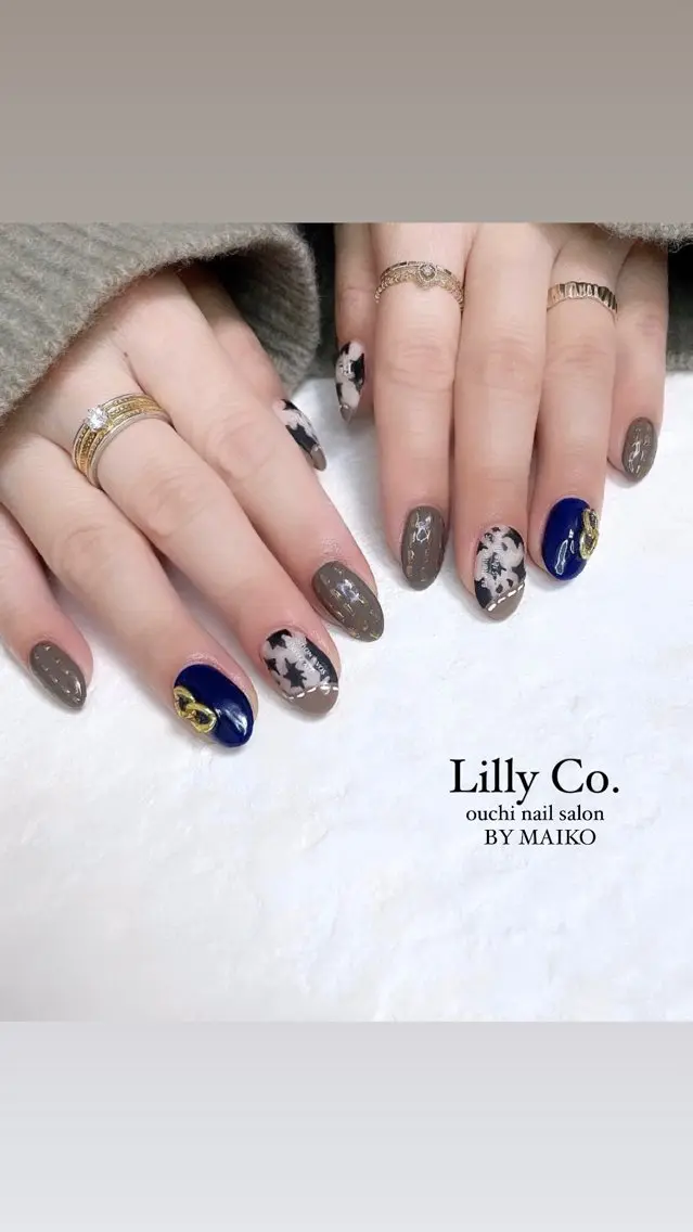 ネイル アニマル柄 ハンドネイル ハンドケア Lilly Co.のネイルデザイン