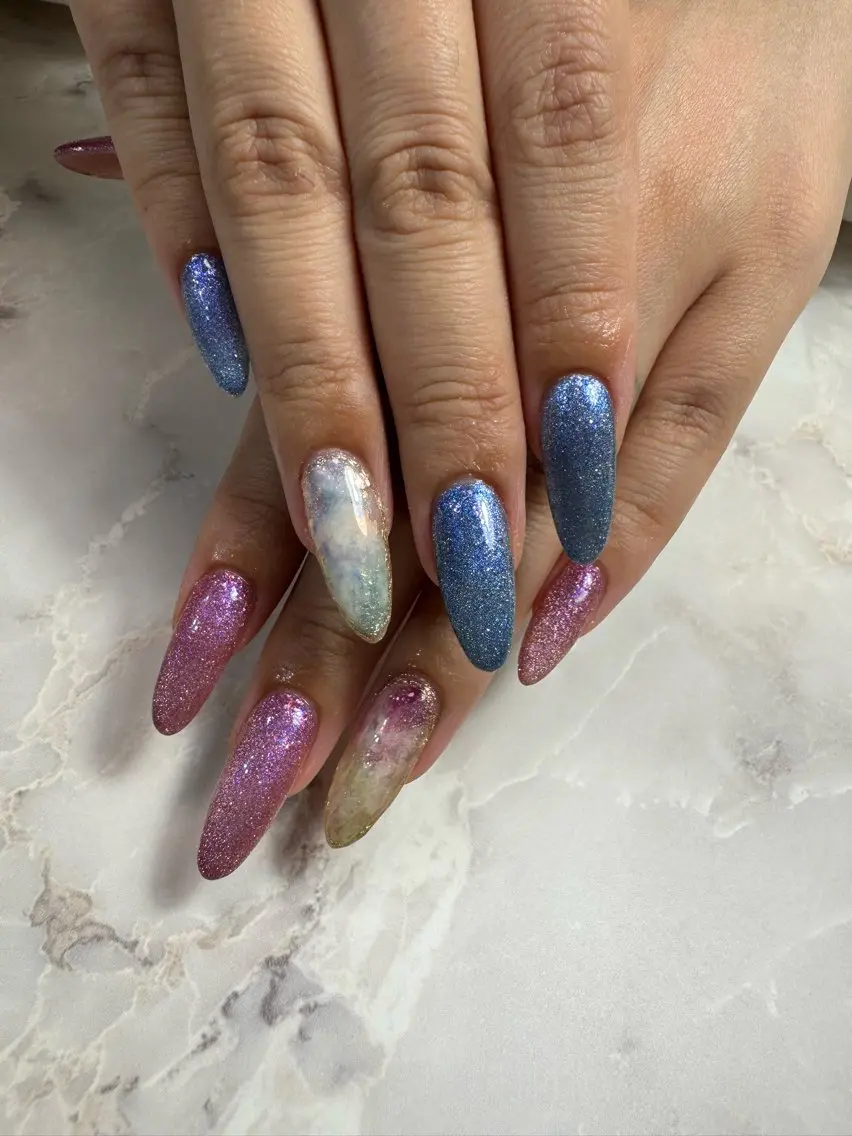 ネイル アートネイル ロングネイル マグネットネイル ハンドネイル Nail salon Furanのネイルデザイン