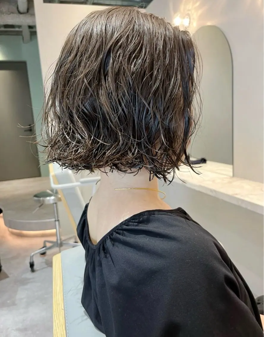 ショート パーマ レディースパーマ モデル募集RIKOのヘアスタイル