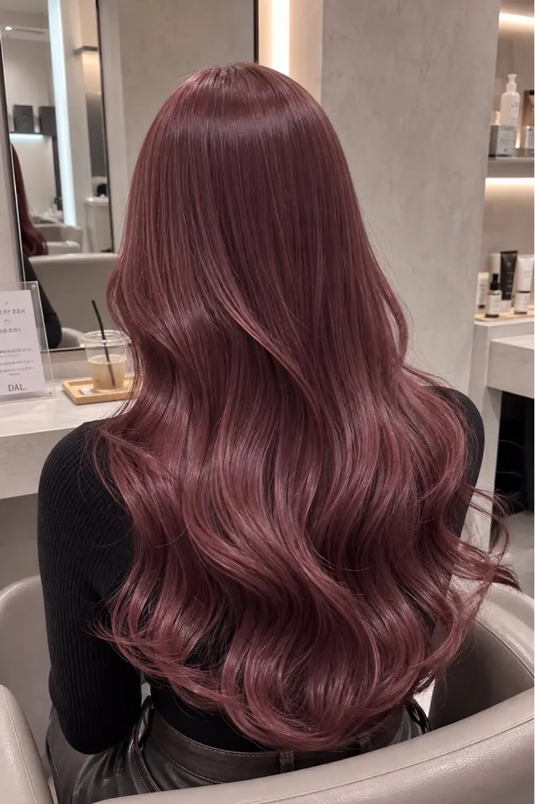 ロング カラー ヘアカラー 🍒モテ暖色カラー × うる艶✧ ゆなのヘアスタイル