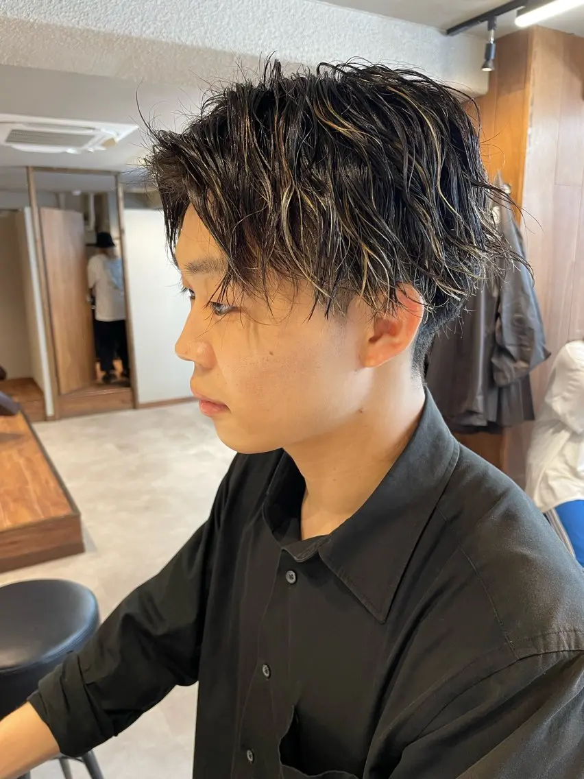 メンズカット+ニュアンスケアパーマ¥10,000の写真
