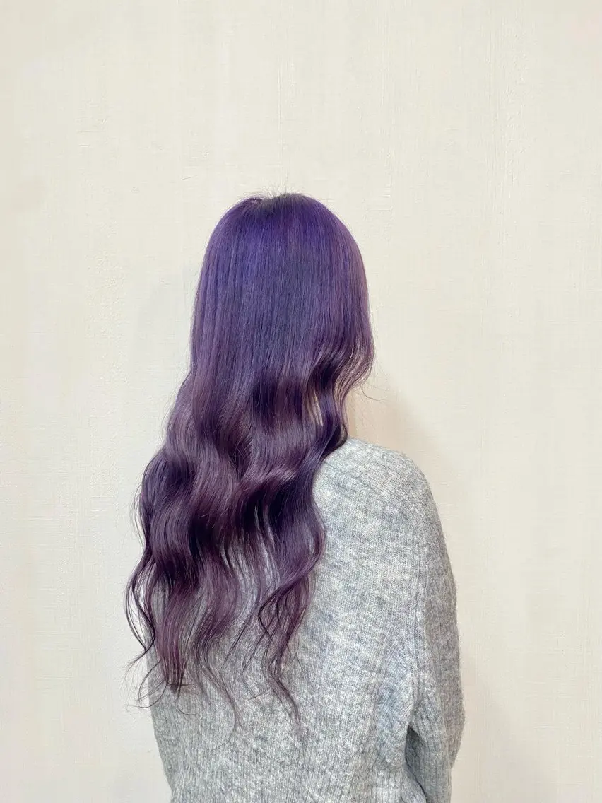 カラー ラベンダーカラー ヘアカラー 杉森 蘭琉のネイルデザイン