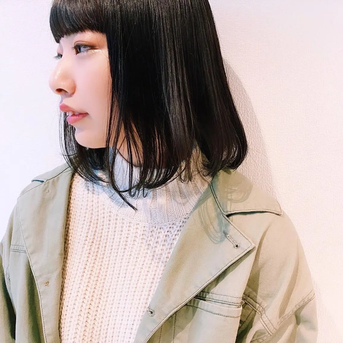 ミディアム 中川 竜誠のヘアスタイル