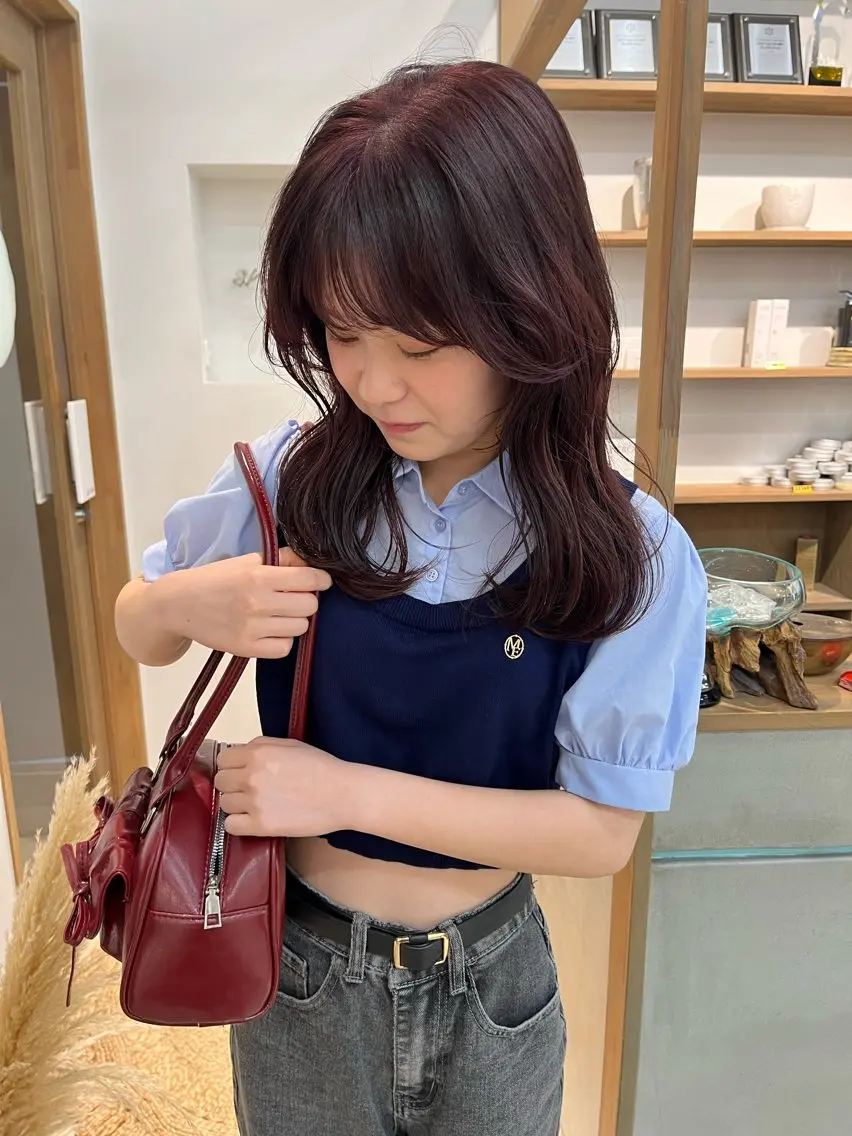 ロングのカットモデルの写真