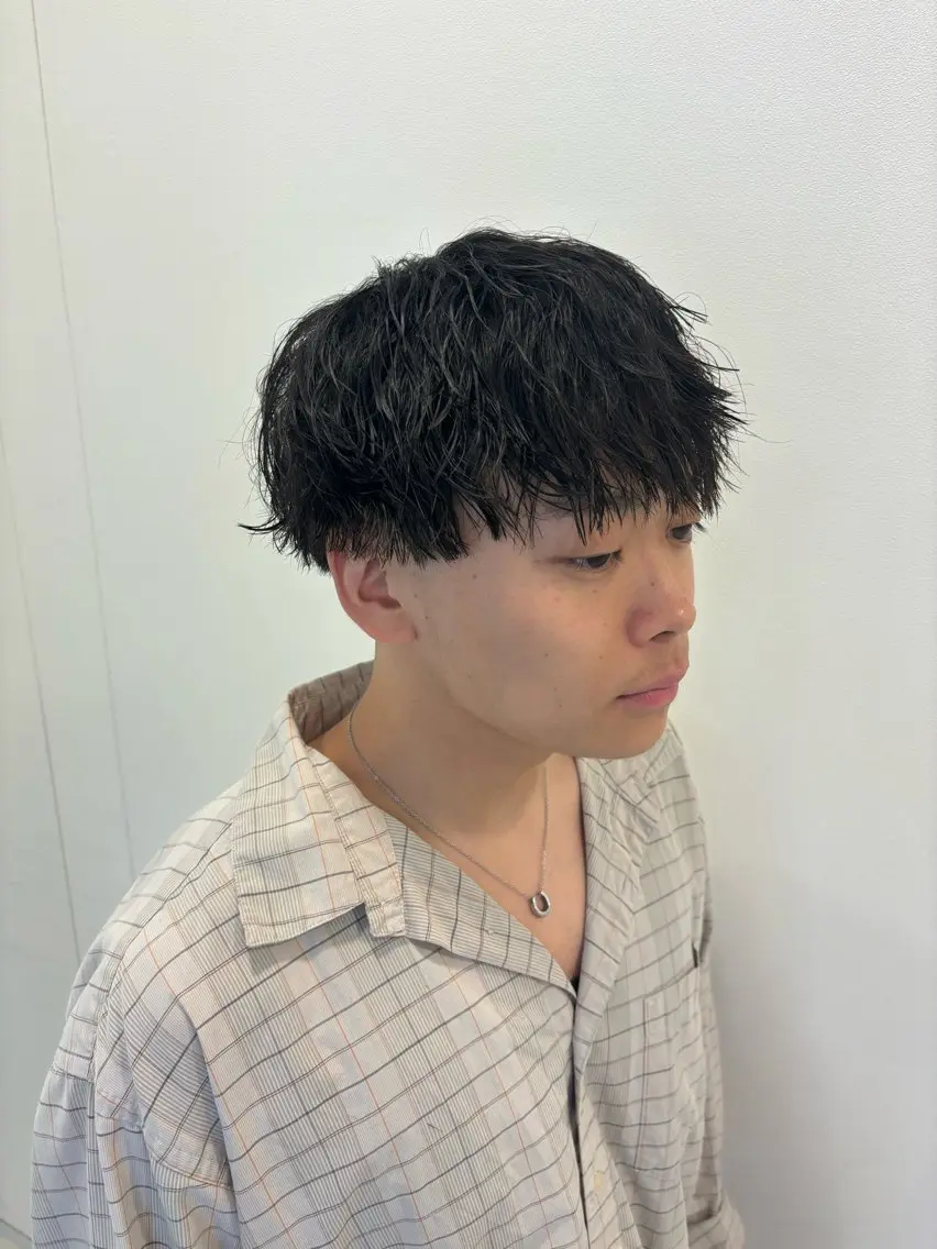 ショート パーマ メンズ パーマ 鎌倉/アレンジ/暗髪 /髪質改善/ ユキミのヘアスタイル