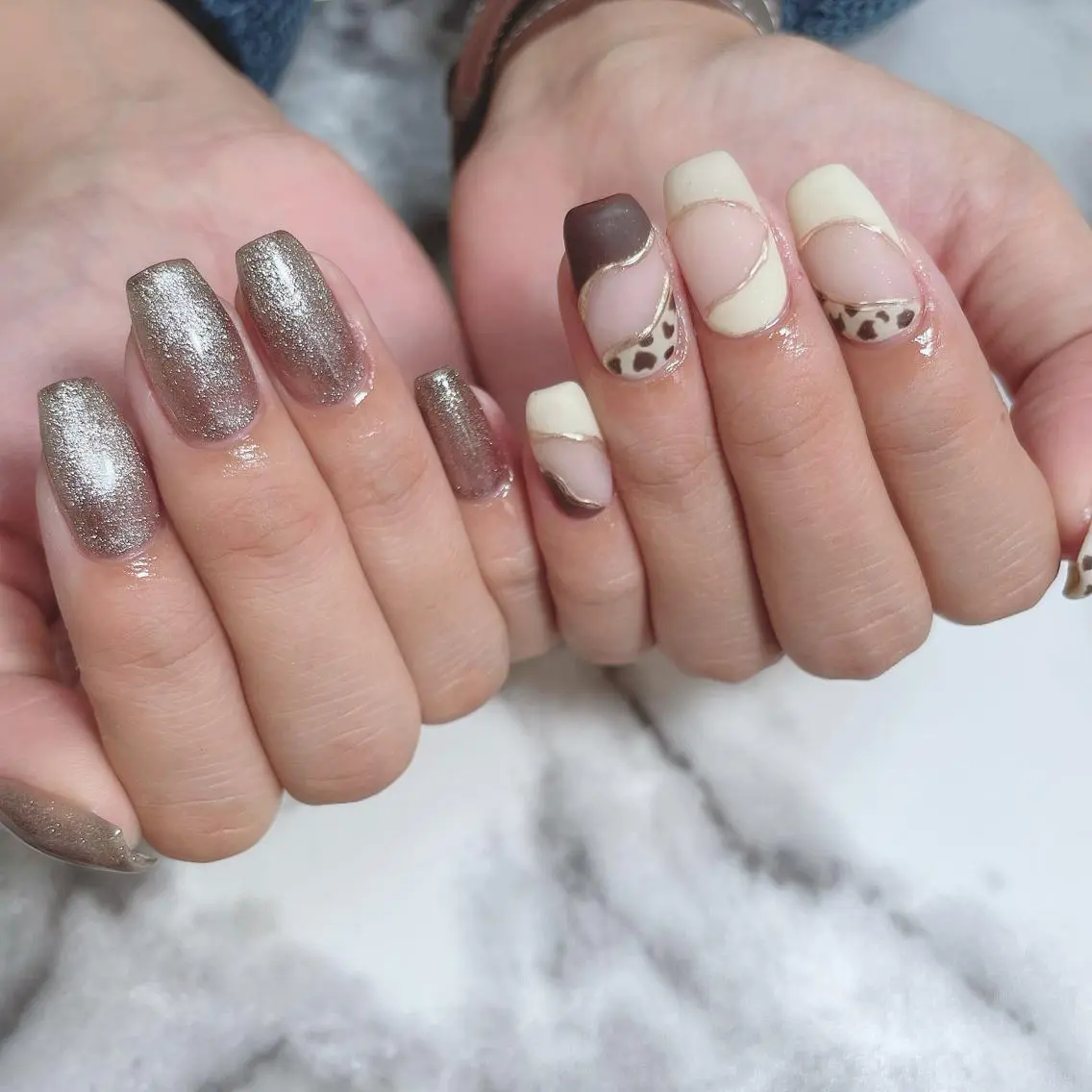 ネイル ジェルネイル マグネットネイル ハンドネイル Kayo 💅のネイルデザイン