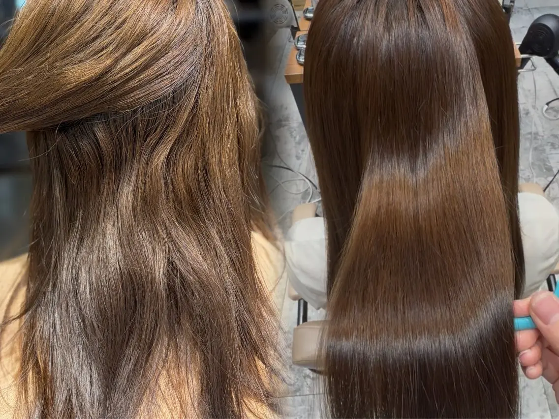 ロング 縮毛矯正 艶トリートメント/ カラー/NaNoHaのヘアスタイル