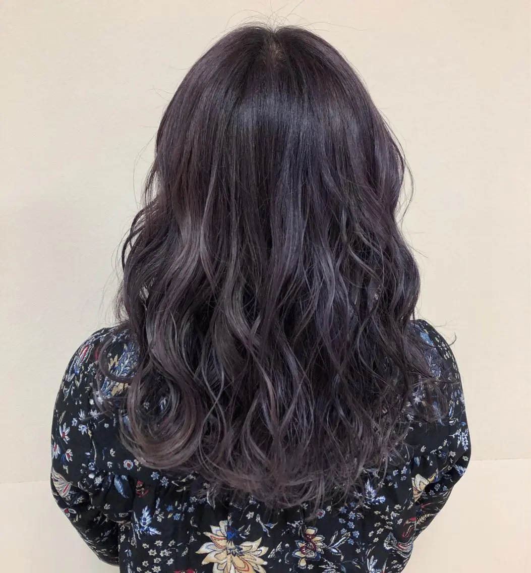 セミロング カラー ヘアアレンジ ブルーカラー ラベンダーカラー enurk店 🍋 M I K U  *のその他イメージ