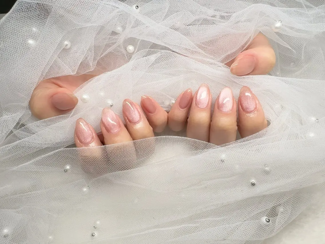ネイル I-nailロング /ワンホン/キラキラのネイルデザイン