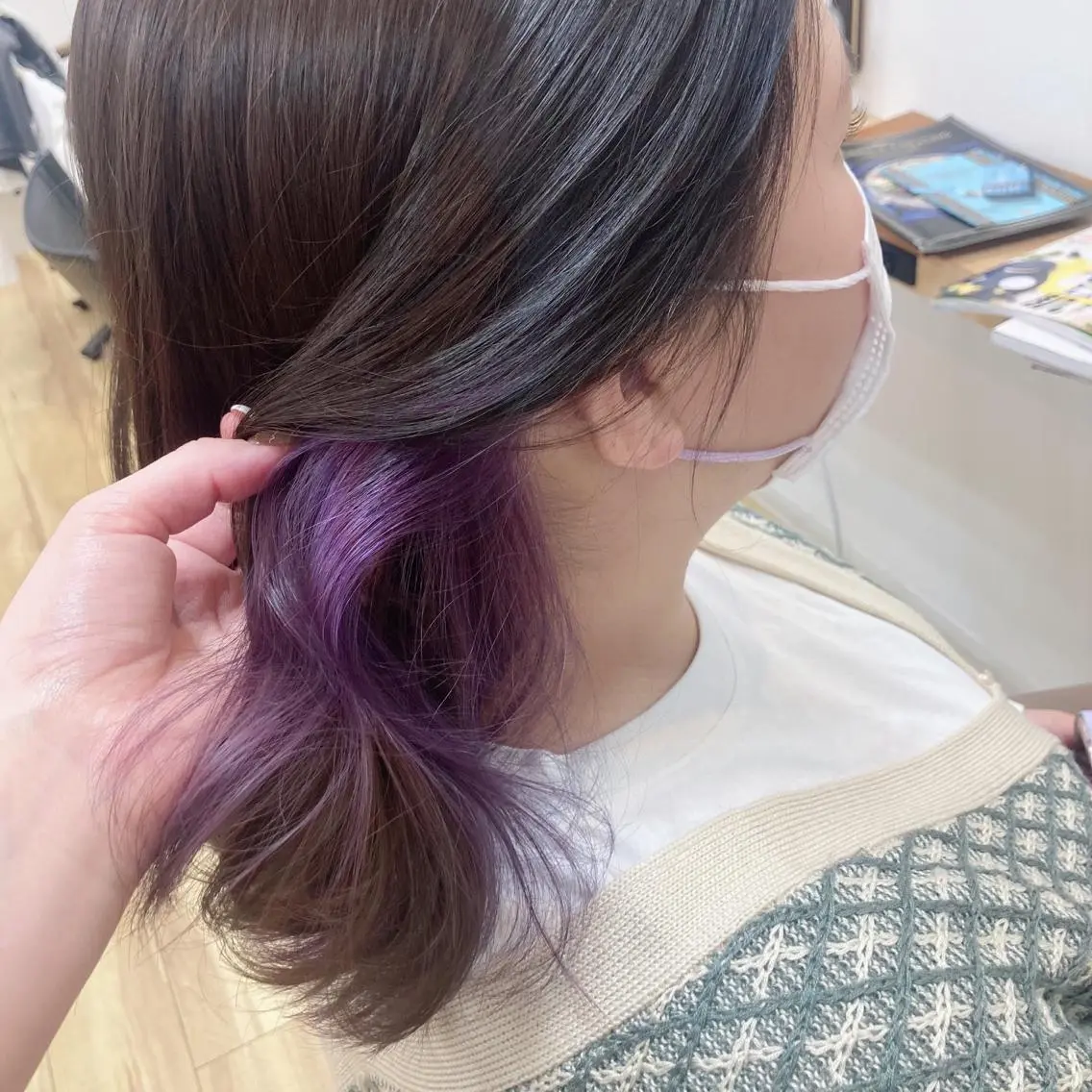 ミディアム 神田 菜々子のヘアスタイル
