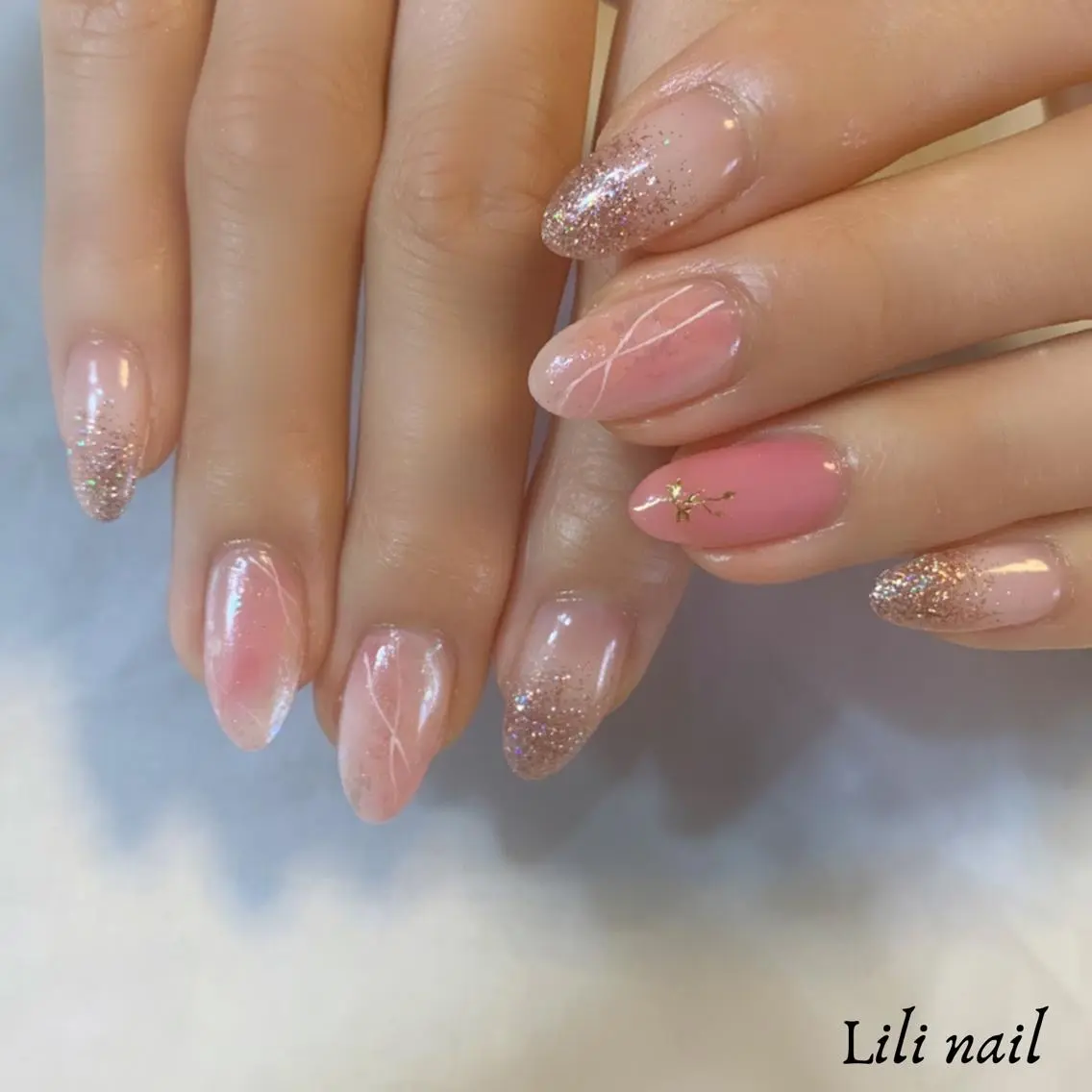 ネイル ピンク 春ネイル Lilibeauty salonのネイルデザイン
