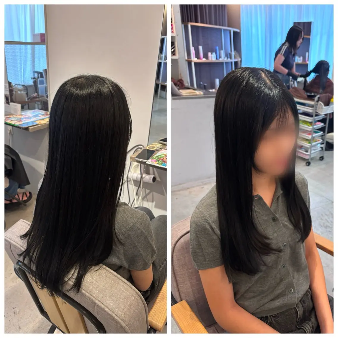 ロング カラー 真鍋 月音のヘアスタイル