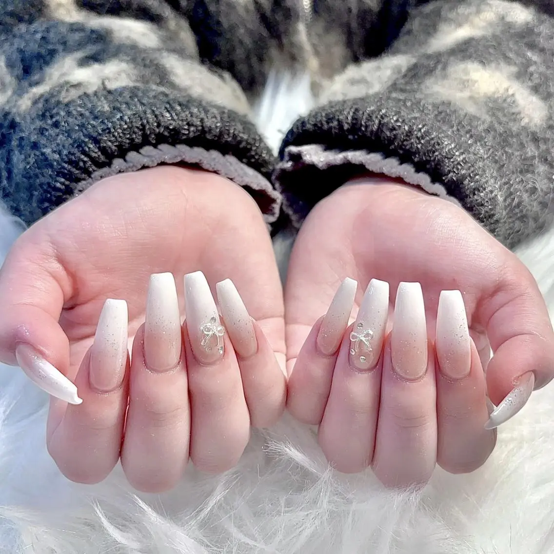 ネイル ハンドネイル 🍑長さだし ワンホン💅モモコのネイルデザイン