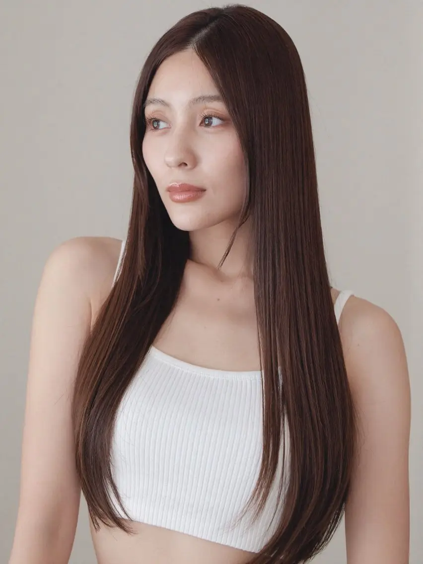 ロング カット 縮毛矯正 Modek's 西宮 akariのヘアスタイル