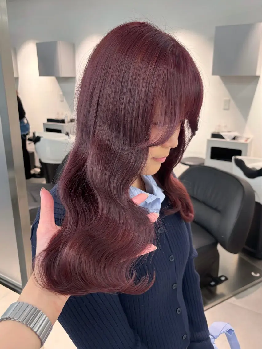 セミロング カラー ブリーチ ダブルカラー ブリーチなしカラー ヘアカラー トリートメント 𝗺𝗶𝗸𝘂♡ 似合わせ🎀のヘアスタイル