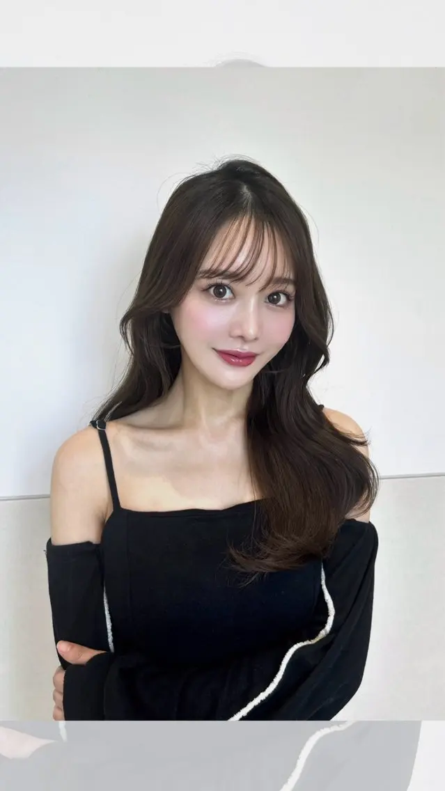 ロング カラー 透明感カラー レイヤーカット カット ヘアカラー トリートメント 🩷韓国ヘア/ヨシン モリ🩷Maikaのヘアスタイル