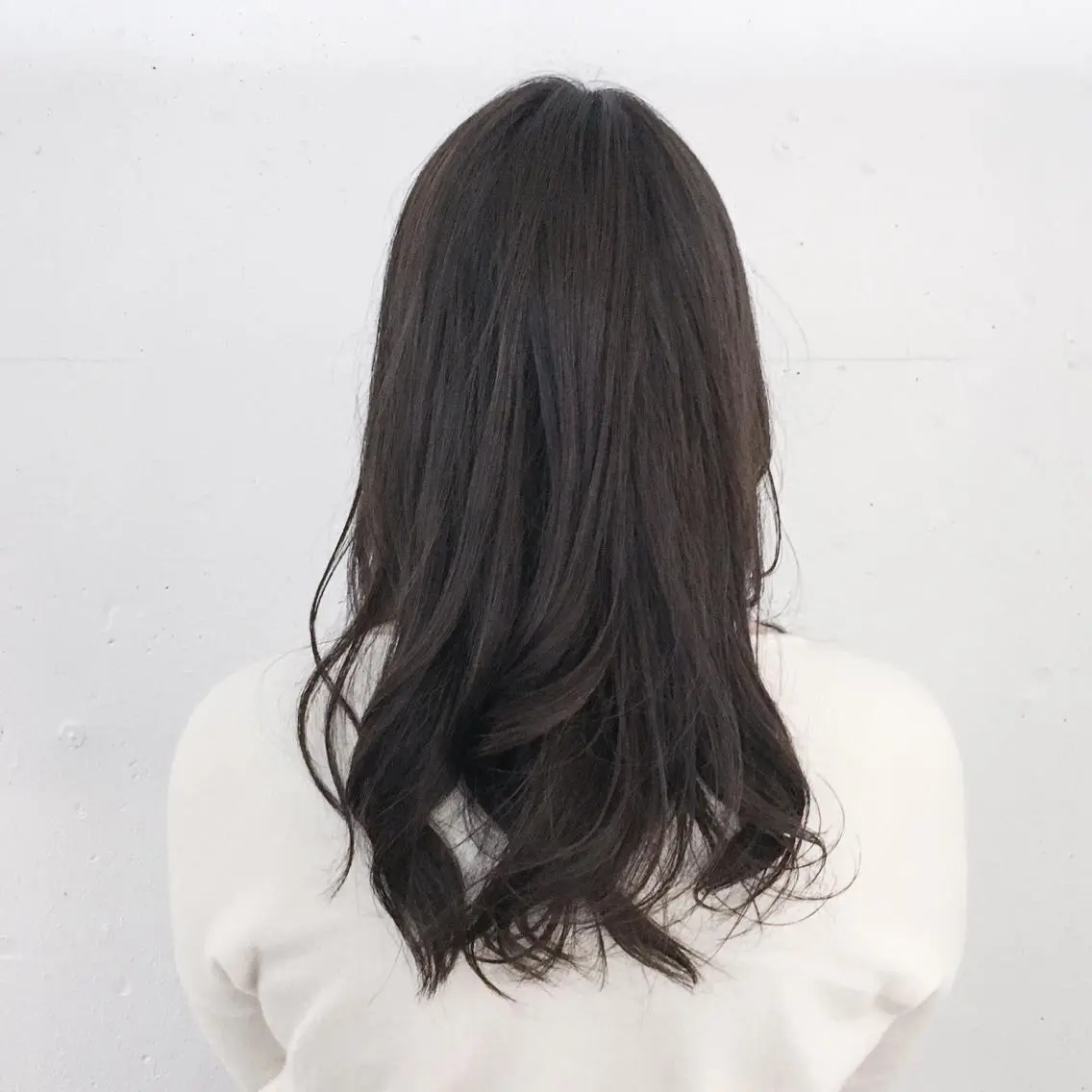 セミロング カラー パーマ カット ヘアカラー パーマ トミタ アツシのヘアスタイル