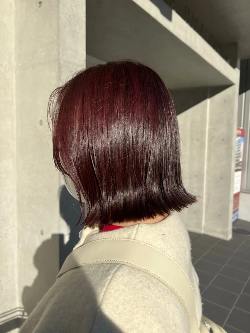 ミディアム カット ヘアカラー トリートメント 大野 りんのヘアスタイル