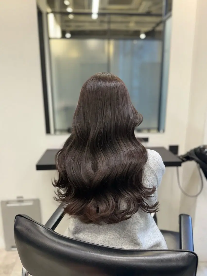 セミロング カラー ヘアアレンジ ヘアカラー トリートメント ヘアセット ダブルカラー｜ なおき｜池袋美容師のヘアスタイル