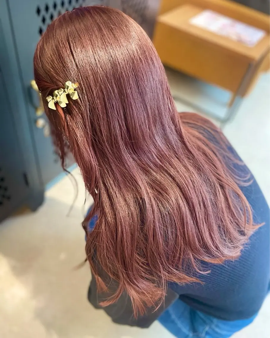 カラー ブリーチ ダブルカラー ブリーチなしカラー ピンクカラー 札幌クロスパーマ /🎀柴田ひな🎀のヘアスタイル