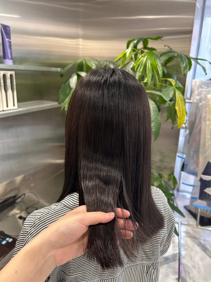 ミディアム カラー ヘアカラー トリートメント 縮毛矯正/ アイリスト/ゆきなのヘアスタイル