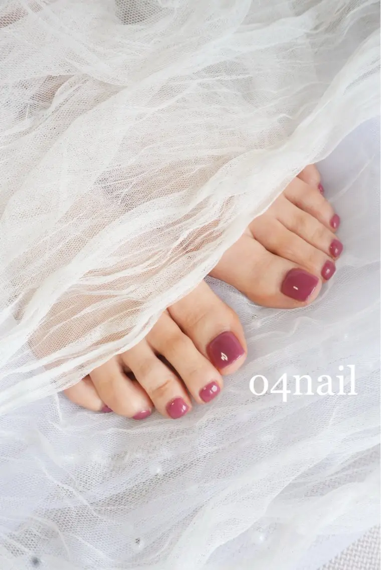 【Foot】うる艶🫧ワンカラーの写真
