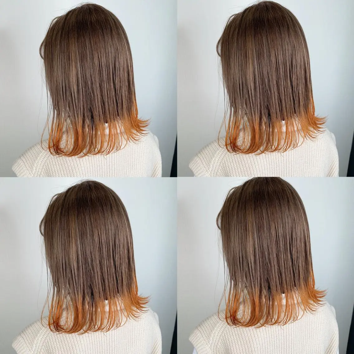 ミディアム ヘアカラー 袴田 伊代のヘアスタイル